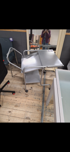 Metal trolley cart with wheels